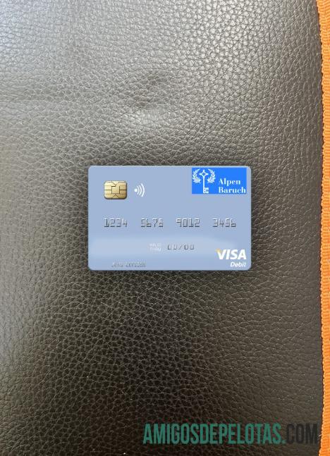 Cartão de débito Visa Vanuatu Alpen Baruch Bank Limited Photolook Front modelo